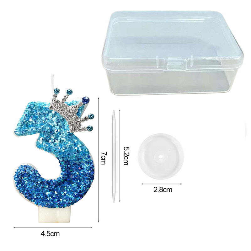 Creative Peacock Blue Crown Di - Candle Supply avis et prix