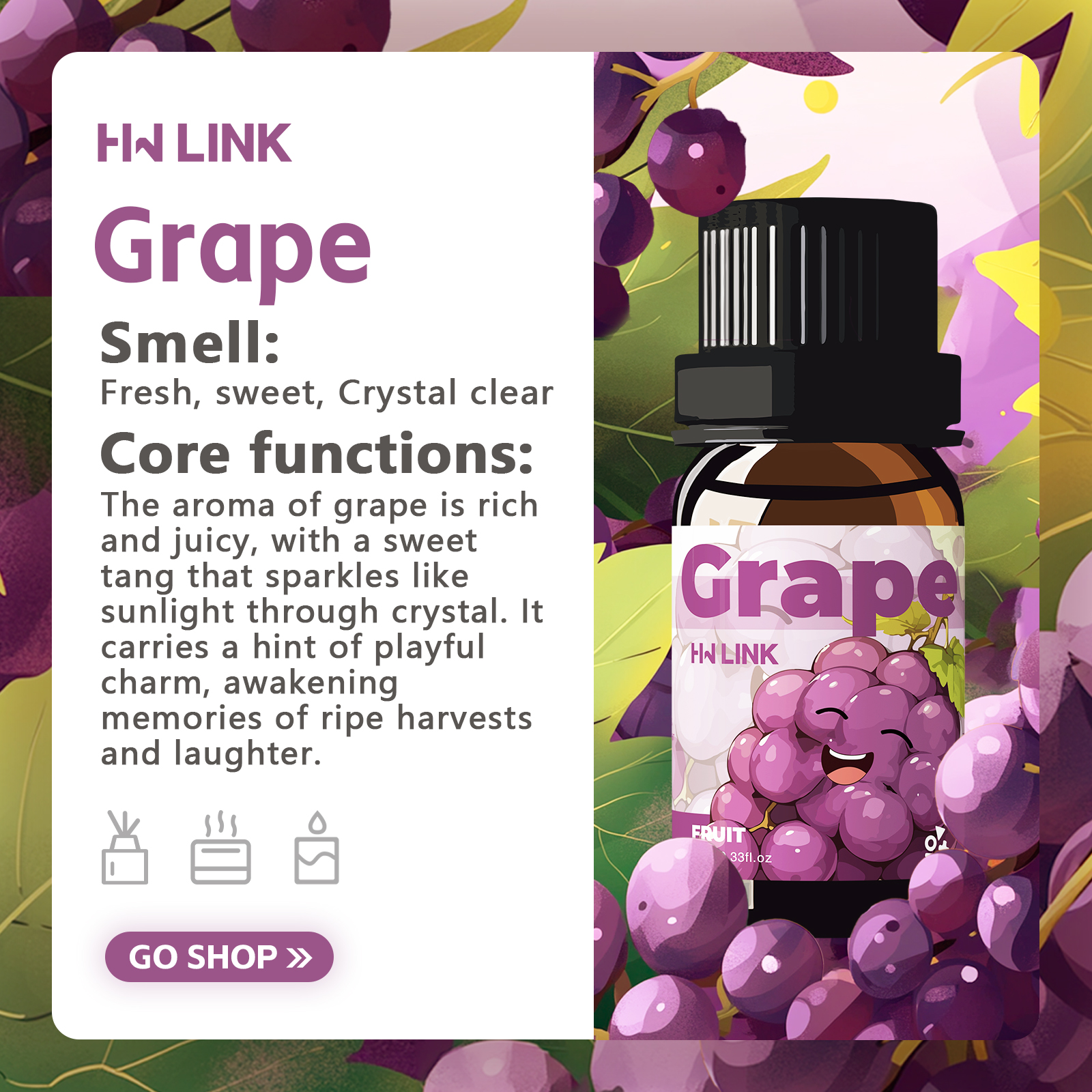 Grape Essential Oil 10ml Perfu - Fragrance Oil 10Ml avis et prix