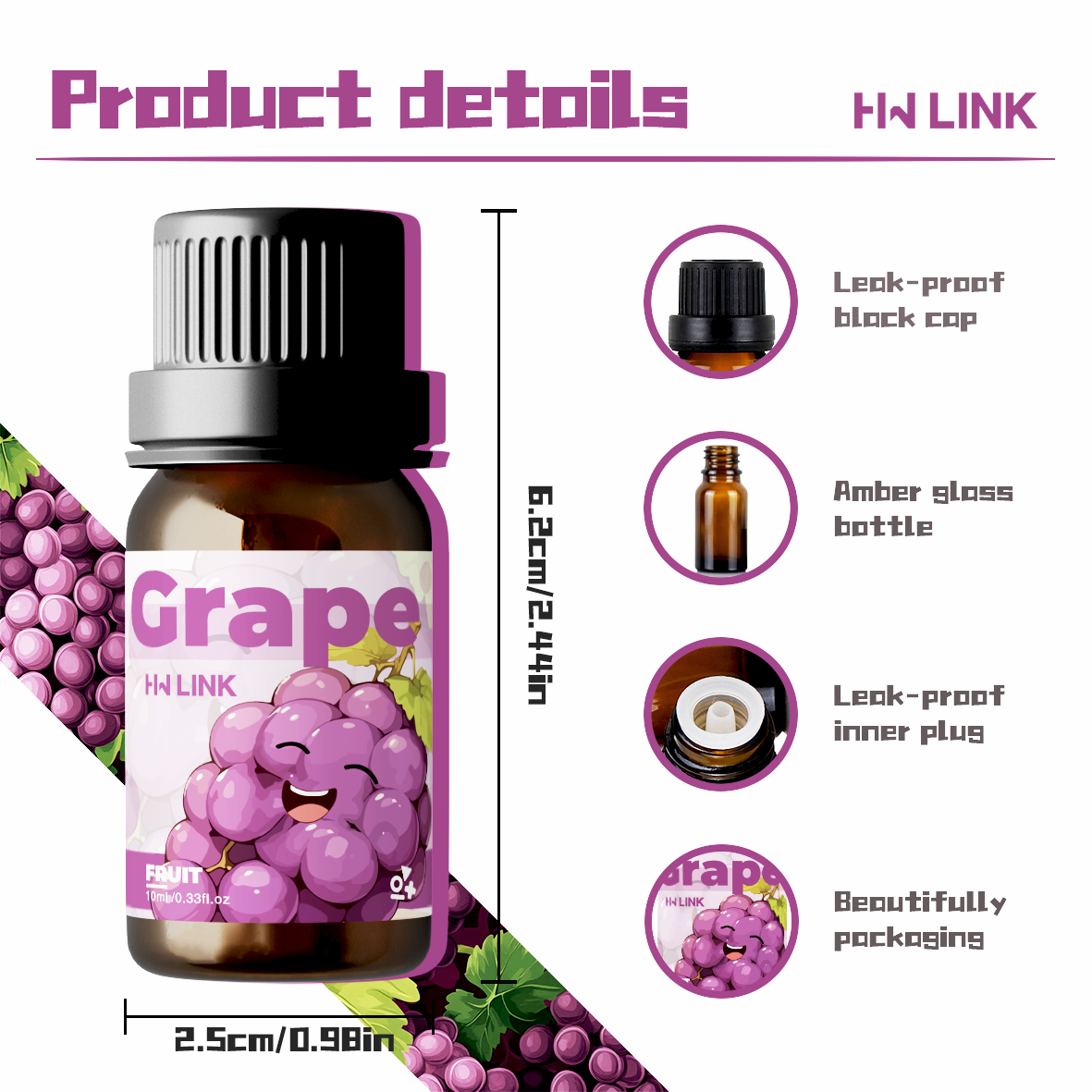 Grape Essential Oil 10ml Perfu - Fragrance Oil 10Ml avis et prix