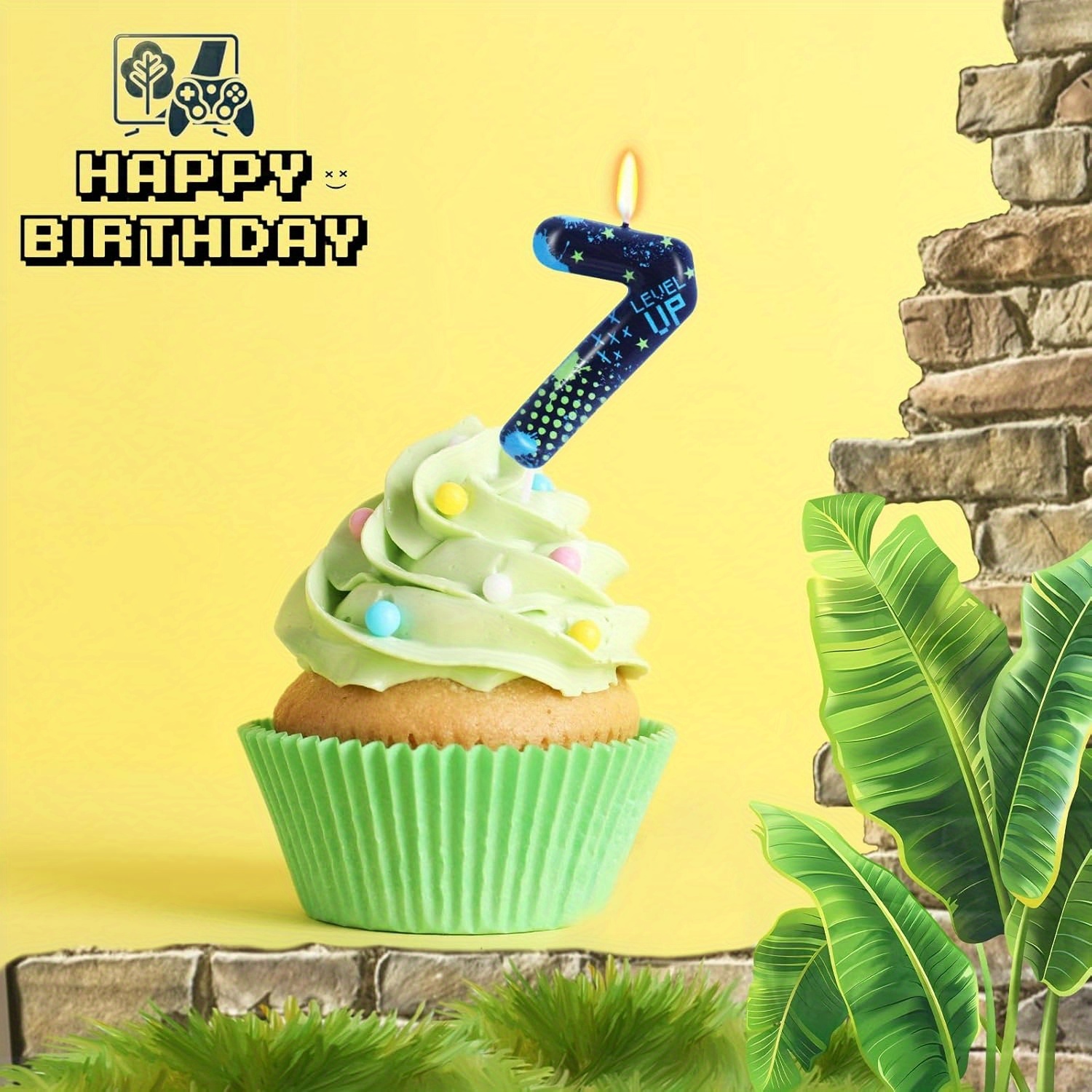 Blue Game Boy 0-9 Birthday Can - Candle Supply avis et prix