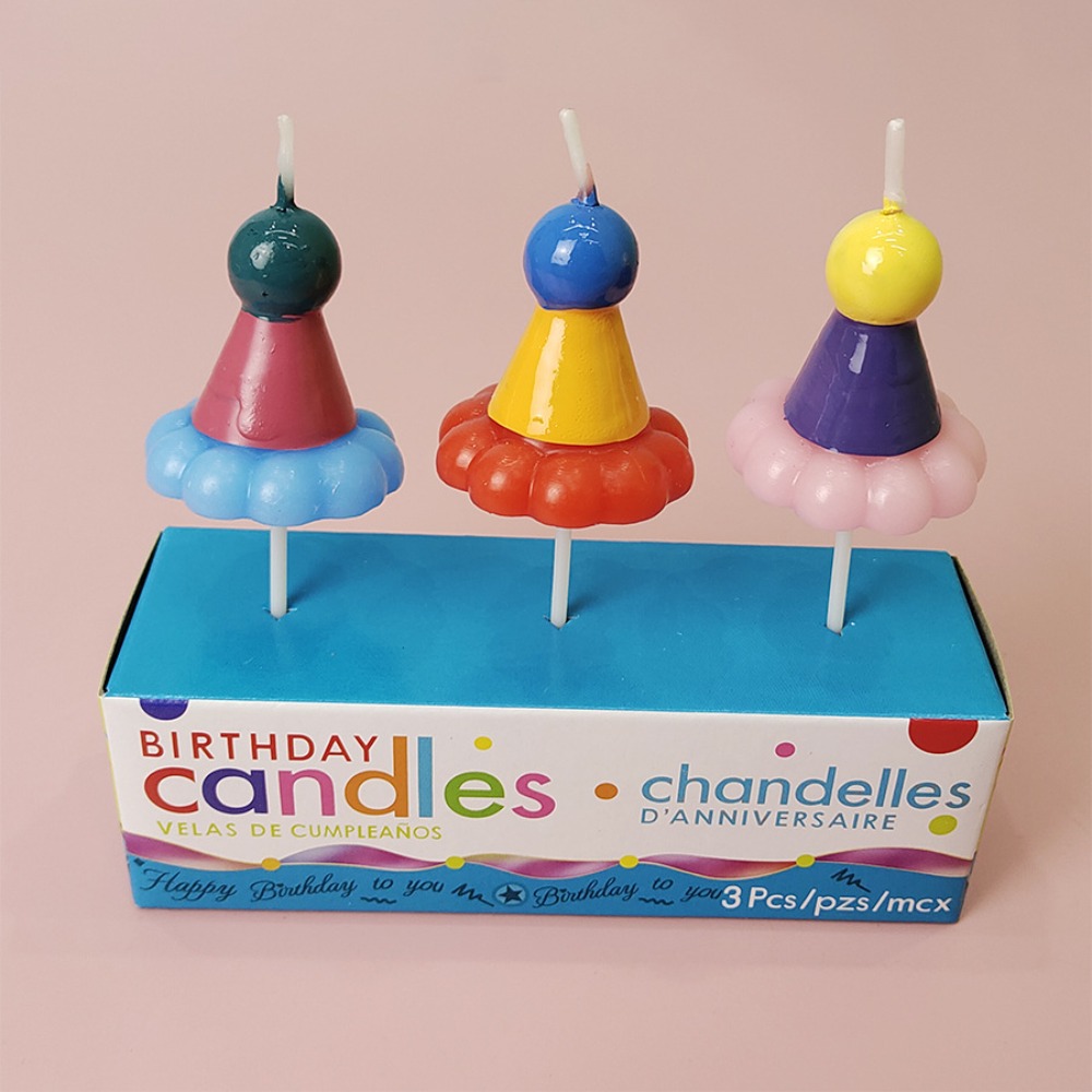 3PCS Party Hat Birthday Candle - Candle Supply avis et prix