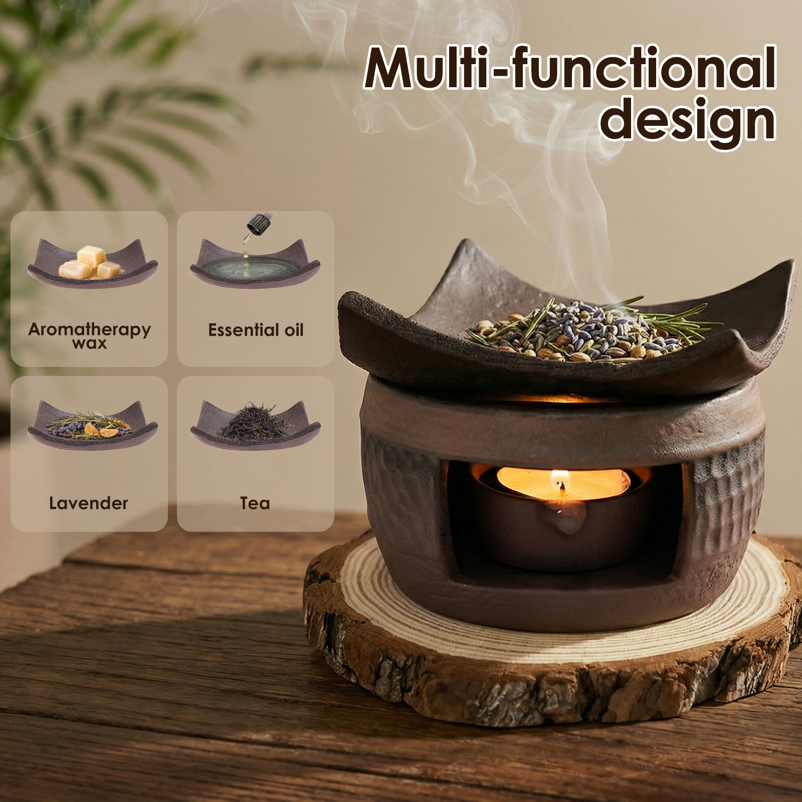 Ceramic Teapot Warmer Tea Ligh - Zen Candle Supplies avis et prix
