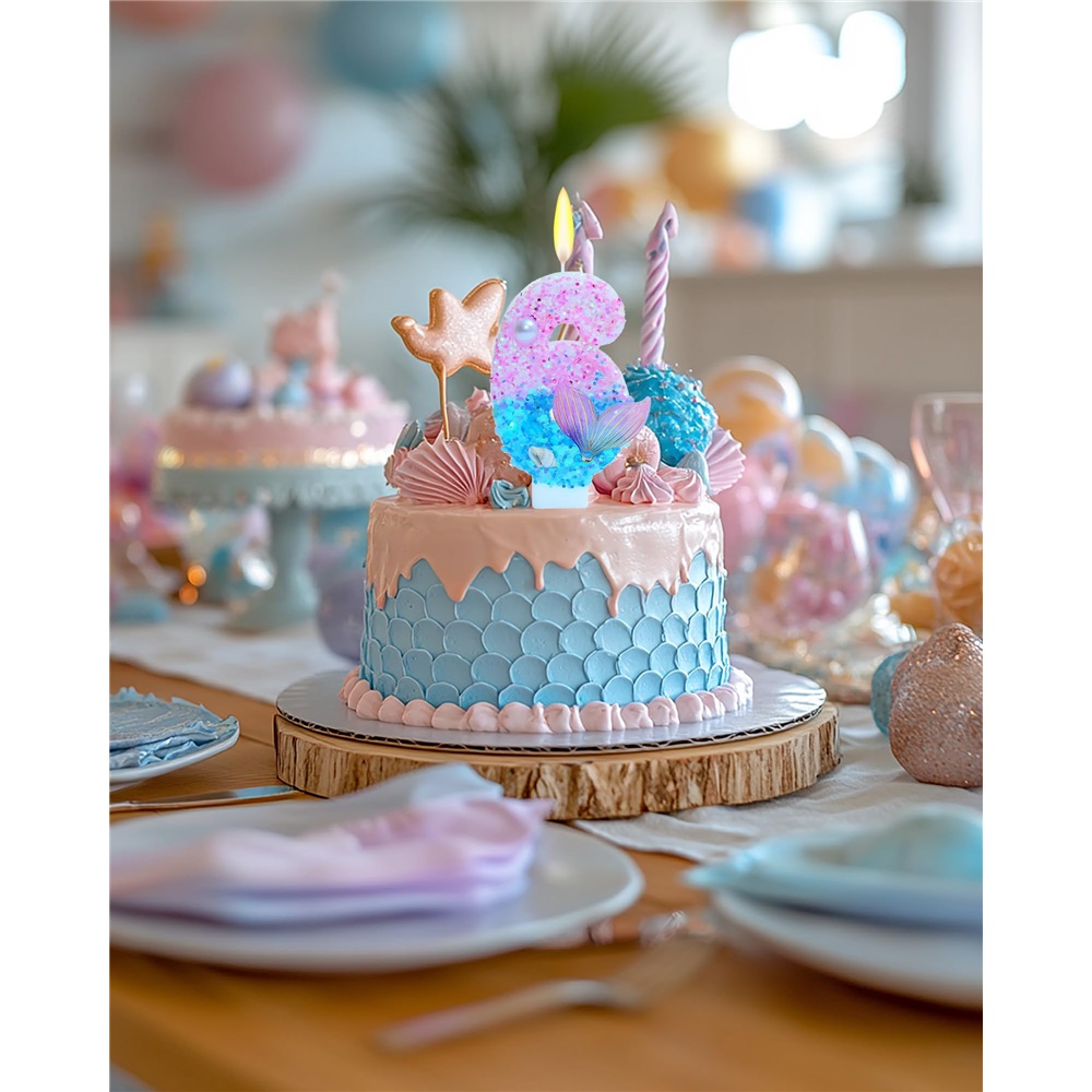 Mermaid Themed Birthday Candle - Candle Supply avis et prix